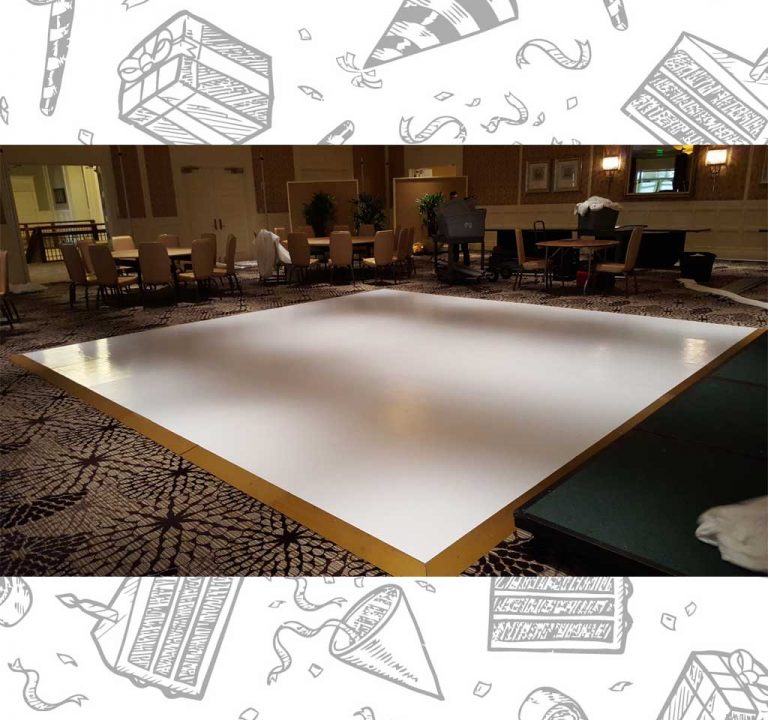 white custom dance floor wrap south florida dance floor white vinyl