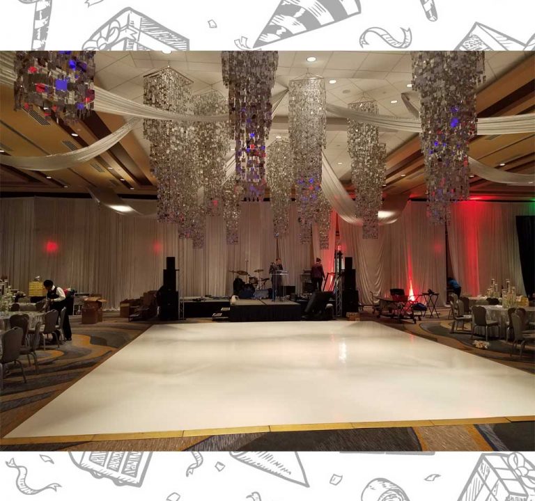 white custom dance floor wrap south florida dance floor white vinyl