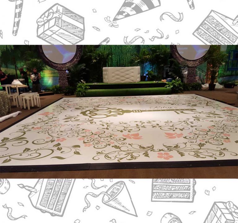 white custom dance floor wrap south florida dance floor white vinyl