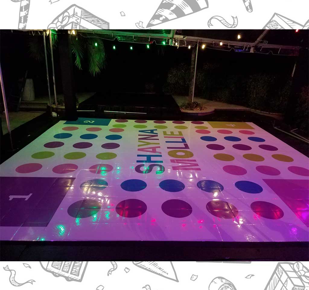 white custom dance floor wrap south florida dance floor white vinyl