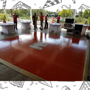 white custom dance floor wrap south florida dance floor white vinyl custom printed boca raton florida (1)