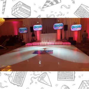 white custom dance floor wrap south florida dance floor white vinyl custom printed boca raton florida (1)