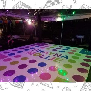 white custom dance floor wrap south florida dance floor white vinyl custom printed boca raton florida (1)