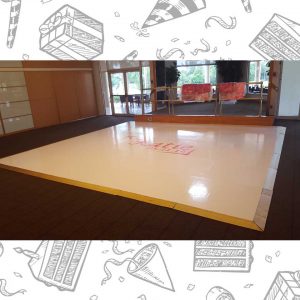 white custom dance floor wrap south florida dance floor white vinyl custom printed boca raton florida (1)