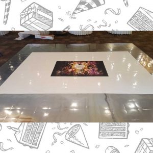 white custom dance floor wrap south florida dance floor white vinyl custom printed boca raton florida (10)