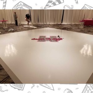 white custom dance floor wrap south florida dance floor white vinyl custom printed boca raton florida (10)