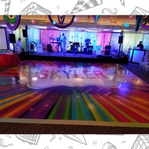 white custom dance floor wrap south florida dance floor white vinyl custom printed boca raton florida (10)