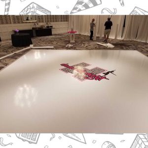 white custom dance floor wrap south florida dance floor white vinyl custom printed boca raton florida (12)