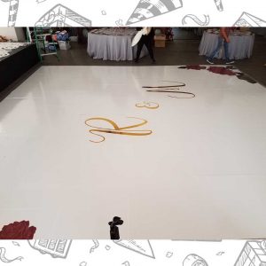 white custom dance floor wrap south florida dance floor white vinyl custom printed boca raton florida (2)