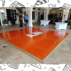 white custom dance floor wrap south florida dance floor white vinyl custom printed boca raton florida (3)