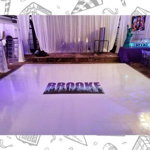 white custom dance floor wrap south florida dance floor white vinyl custom printed boca raton florida (3)