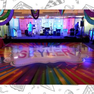 white custom dance floor wrap south florida dance floor white vinyl custom printed boca raton florida (4)