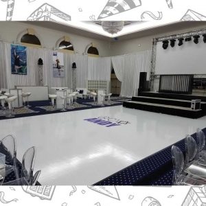 white custom dance floor wrap south florida dance floor white vinyl custom printed boca raton florida (4)