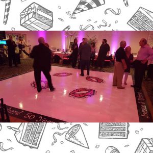 white custom dance floor wrap south florida dance floor white vinyl custom printed boca raton florida (4)