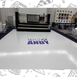 white custom dance floor wrap south florida dance floor white vinyl custom printed boca raton florida (6)