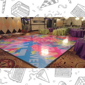 white custom dance floor wrap south florida dance floor white vinyl custom printed boca raton florida (6)