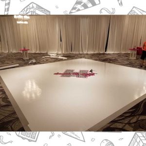 white custom dance floor wrap south florida dance floor white vinyl custom printed boca raton florida (8)